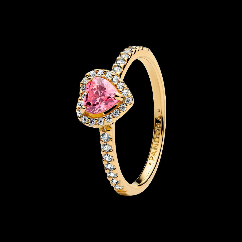 Elevated Pink Heart Ring