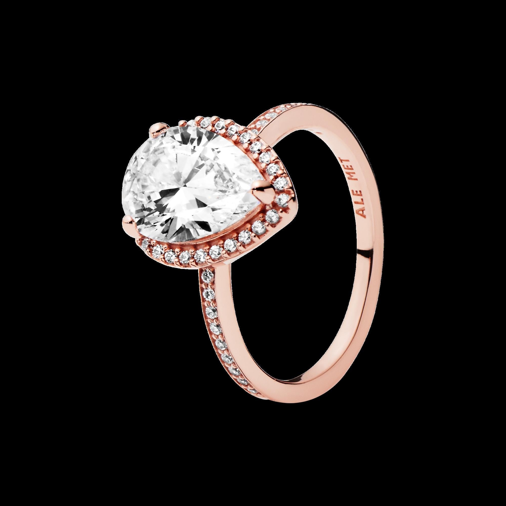 Sparkling Elevated Heart Ring