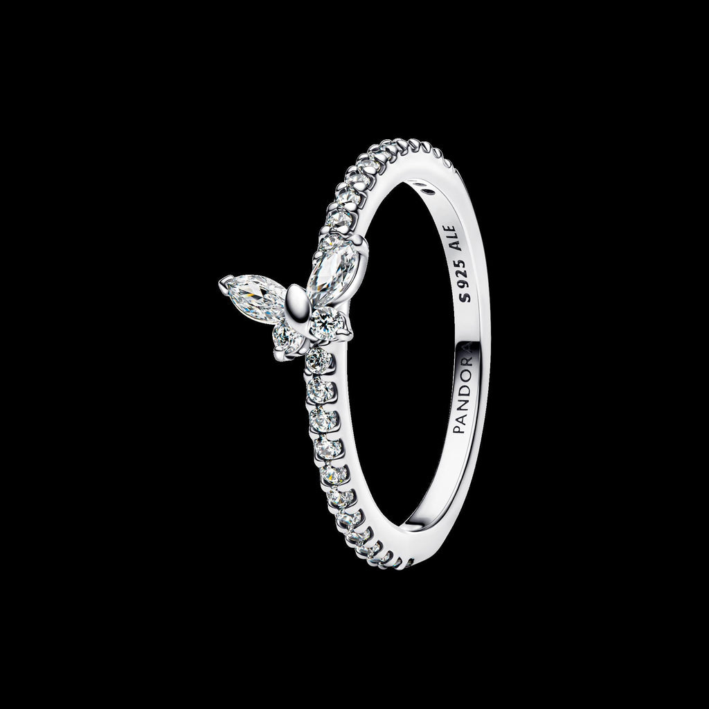 Sparkling Pink Bow Ring