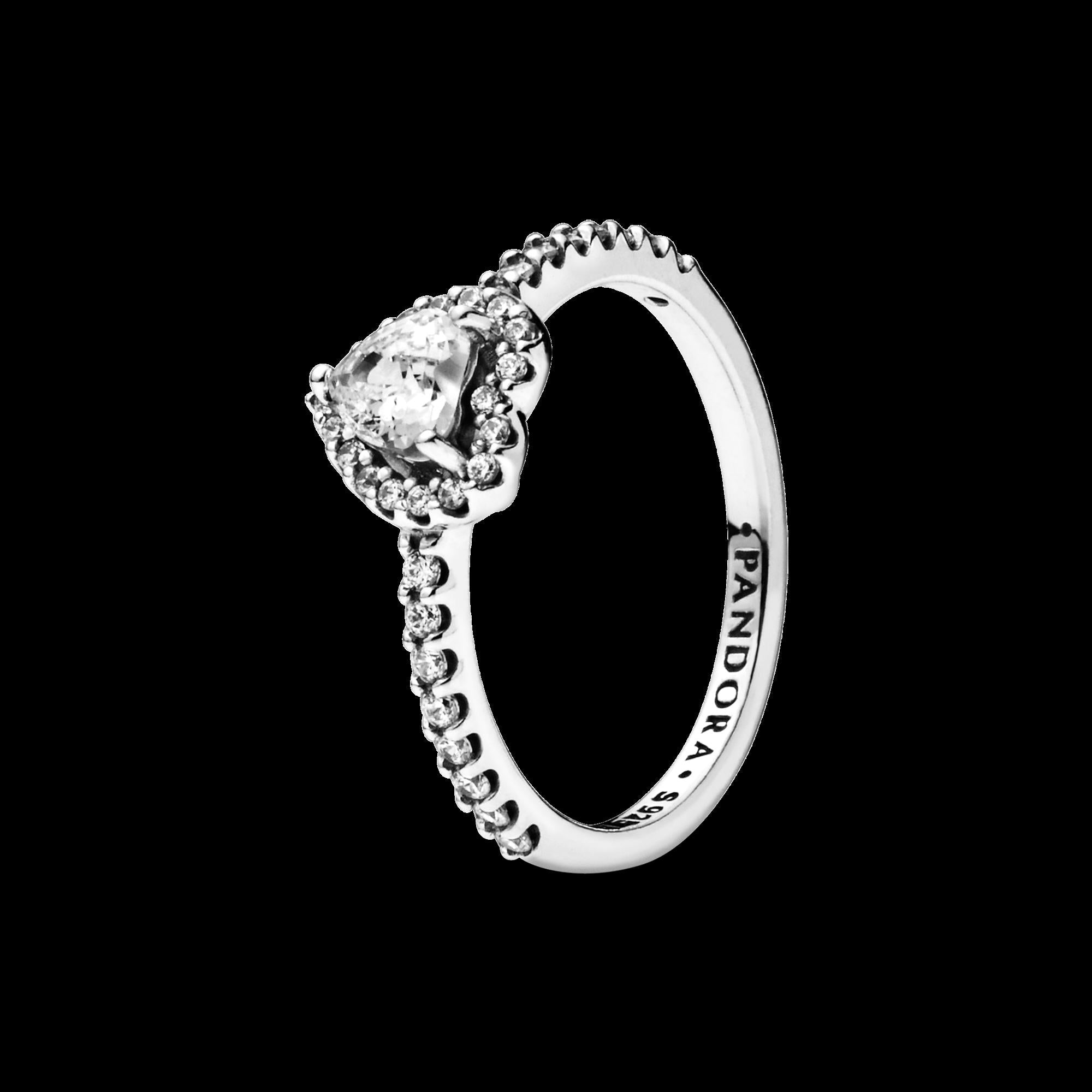 Sparkling Halo Hearts Ring