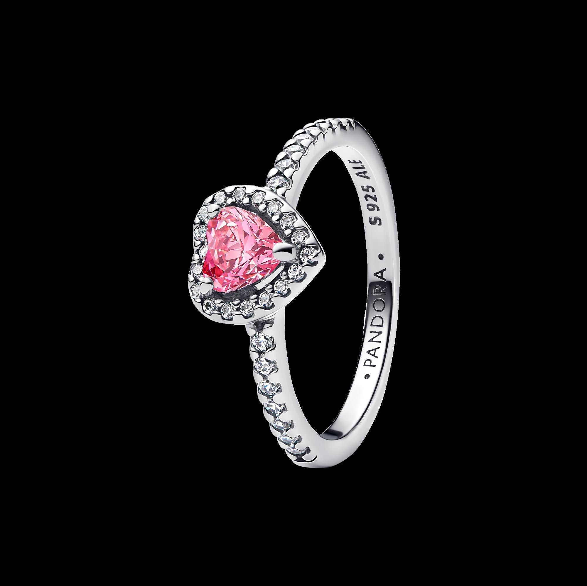 Sparkling Halo Hearts Ring