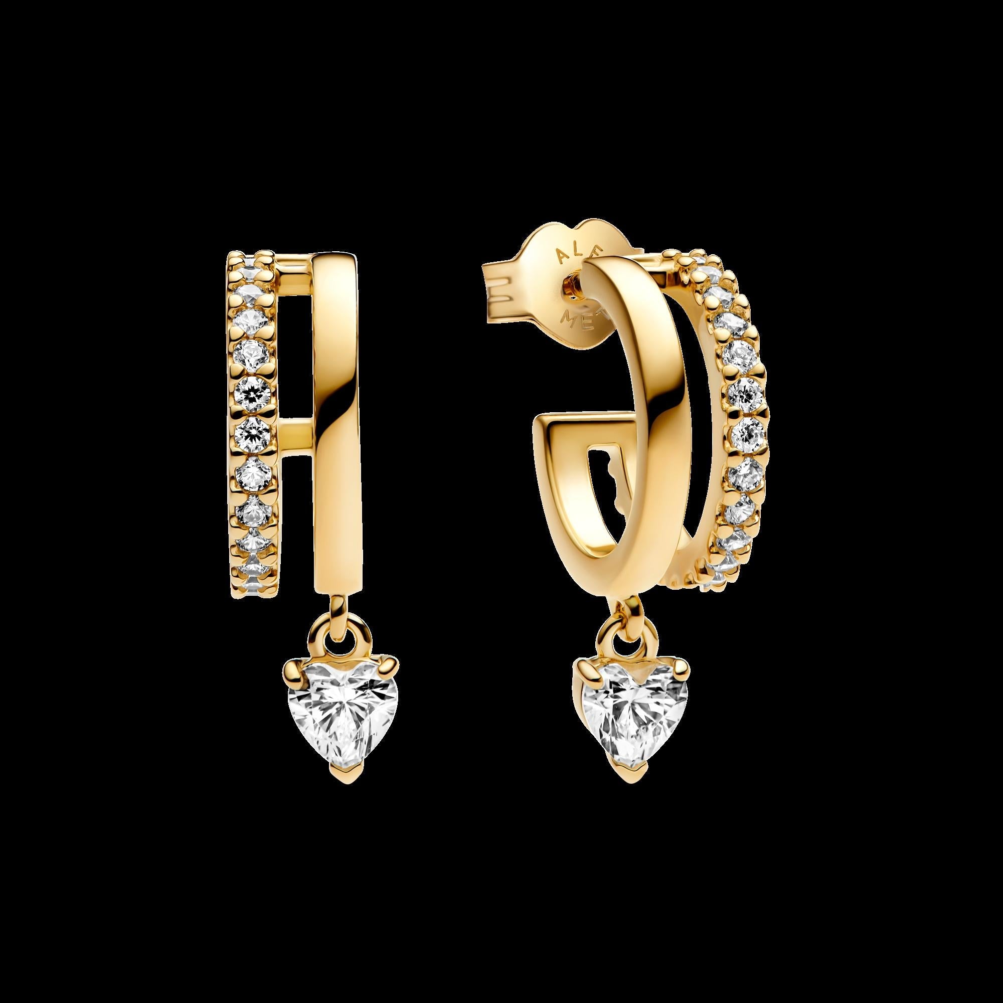 Round Pavé Halo Stud Earrings
