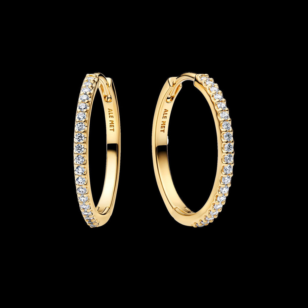 Sparkling Huggie Hoop Earrings