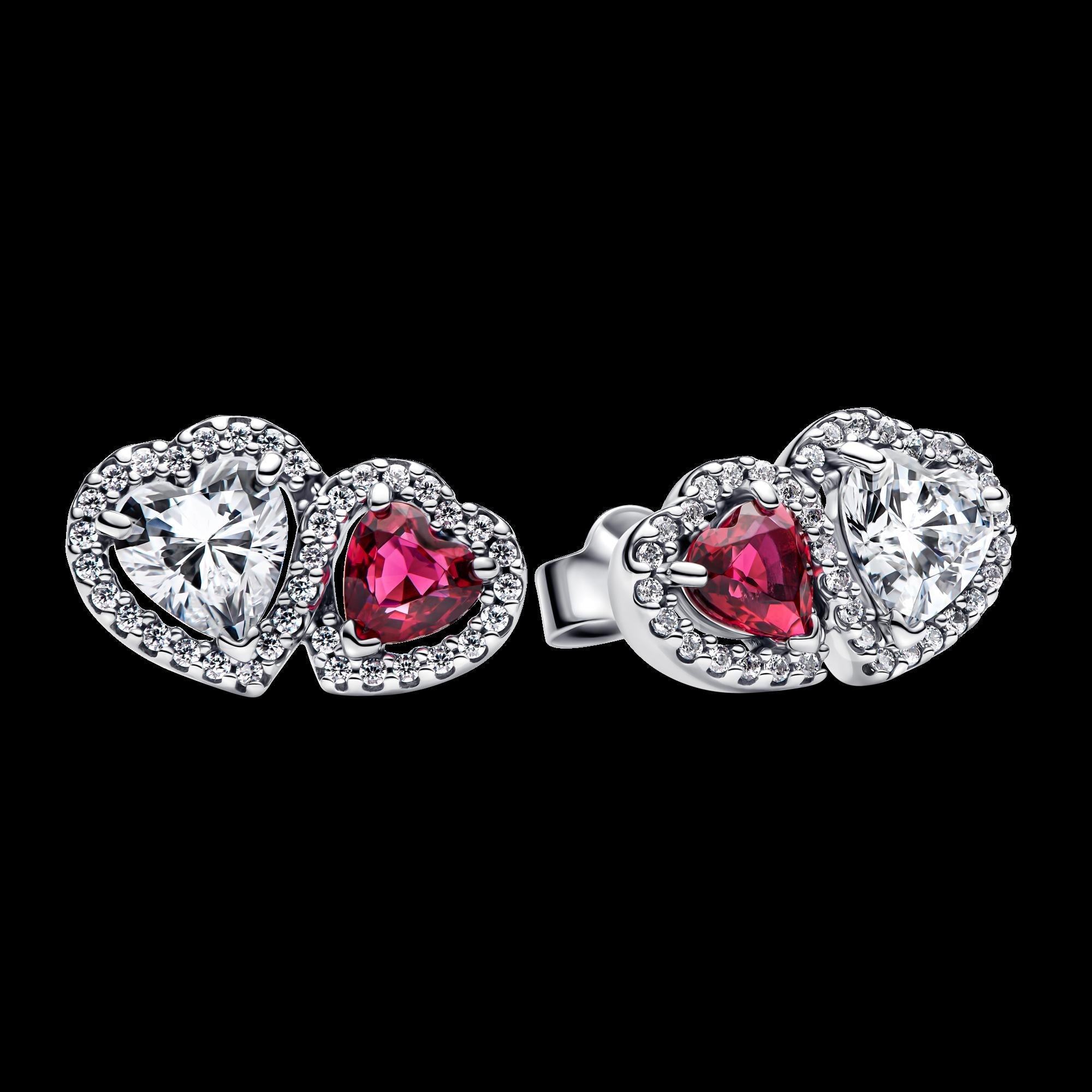 Sparkling Halo Hearts Ring