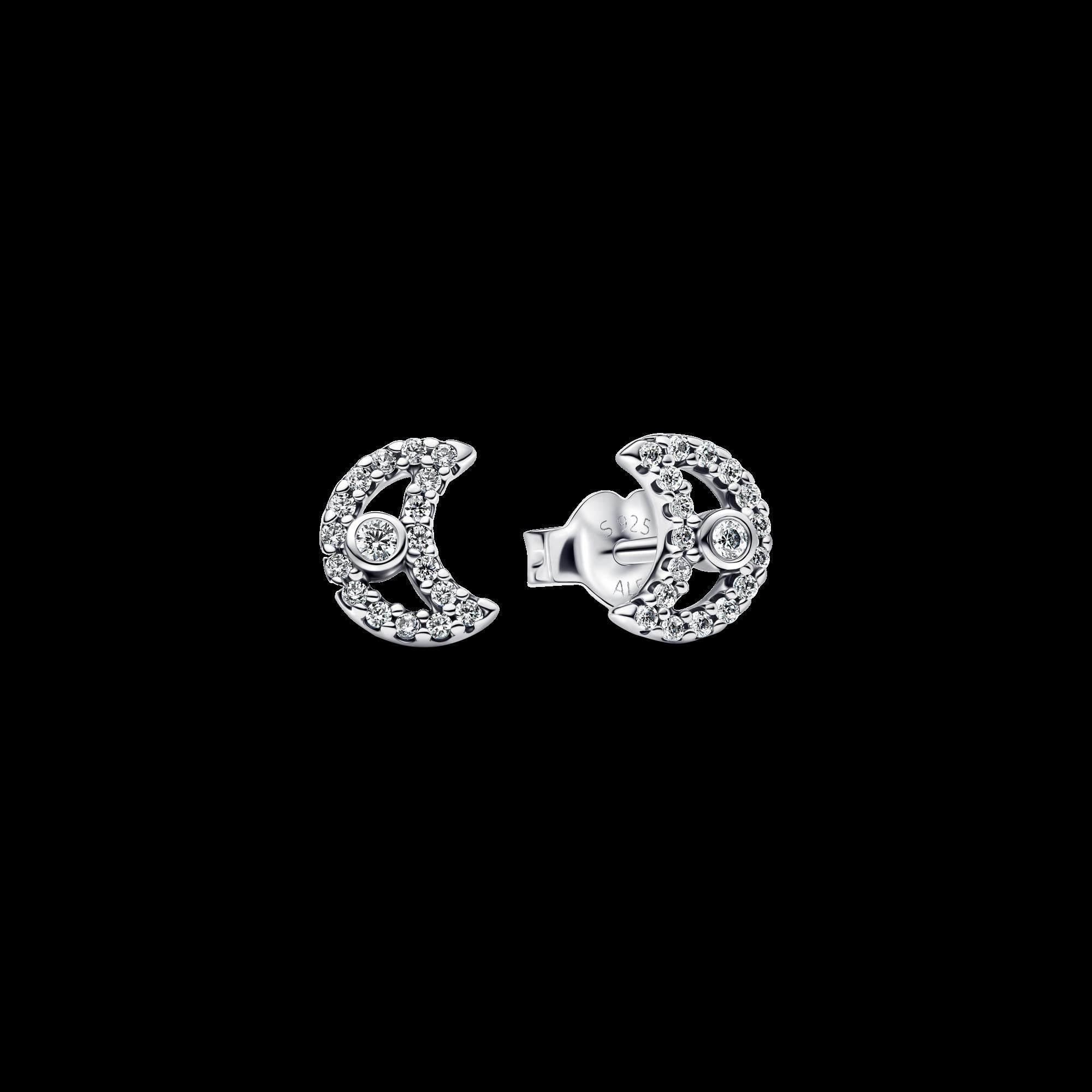 Celestial Blue Sparkling Moon Ring