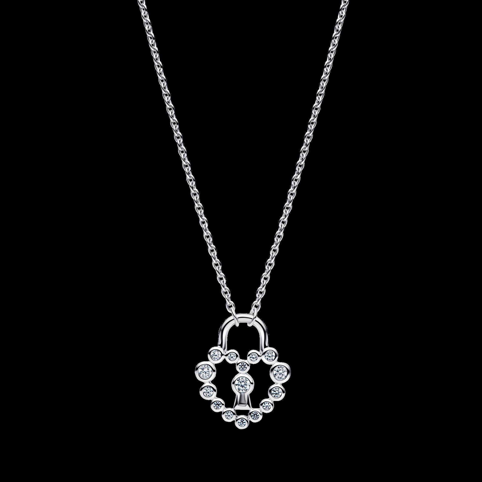 Sparkling Infinity Heart Collier Necklace