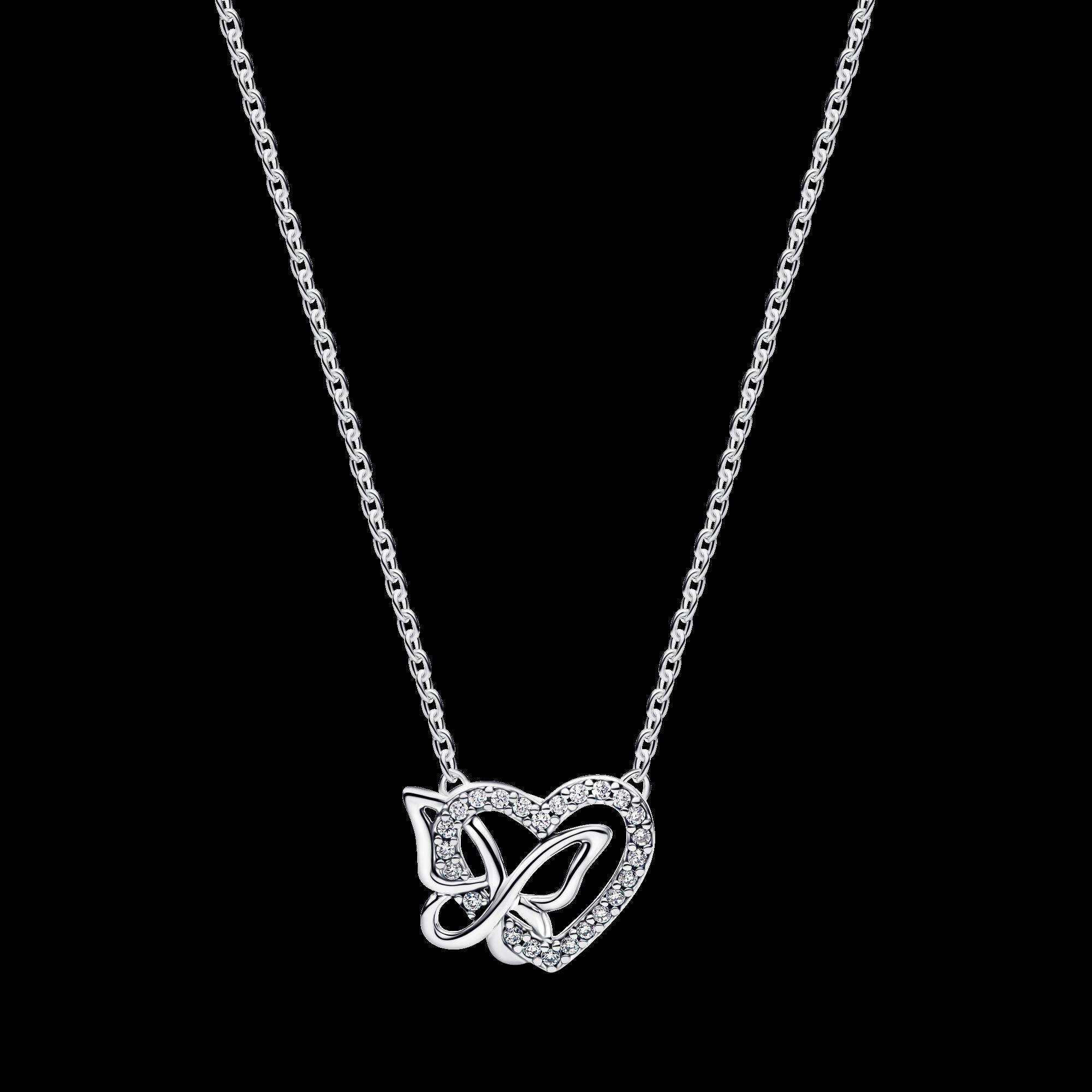 Sparkling Infinity Heart Collier Necklace