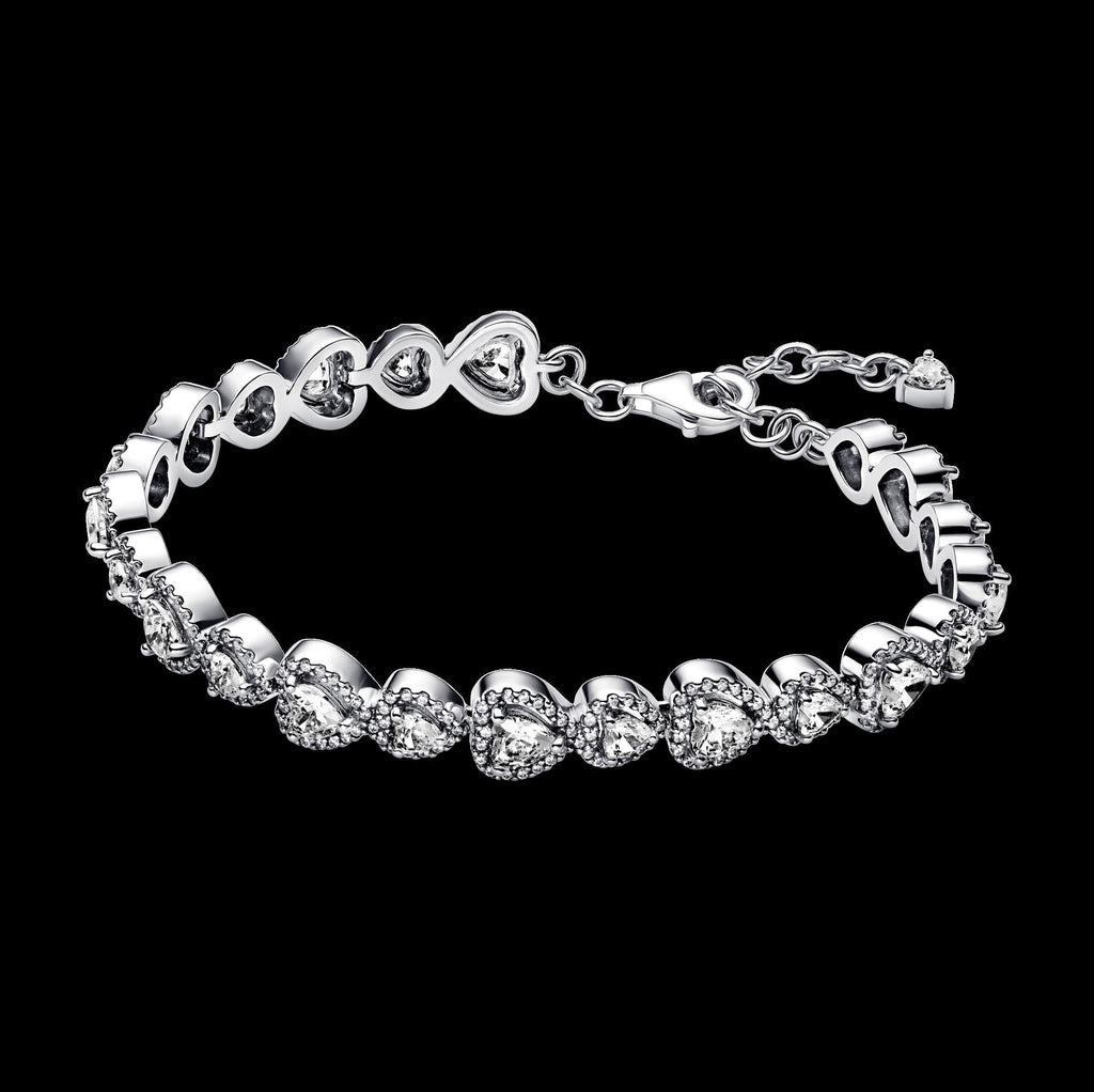 Sparkling Halo Hearts Ring
