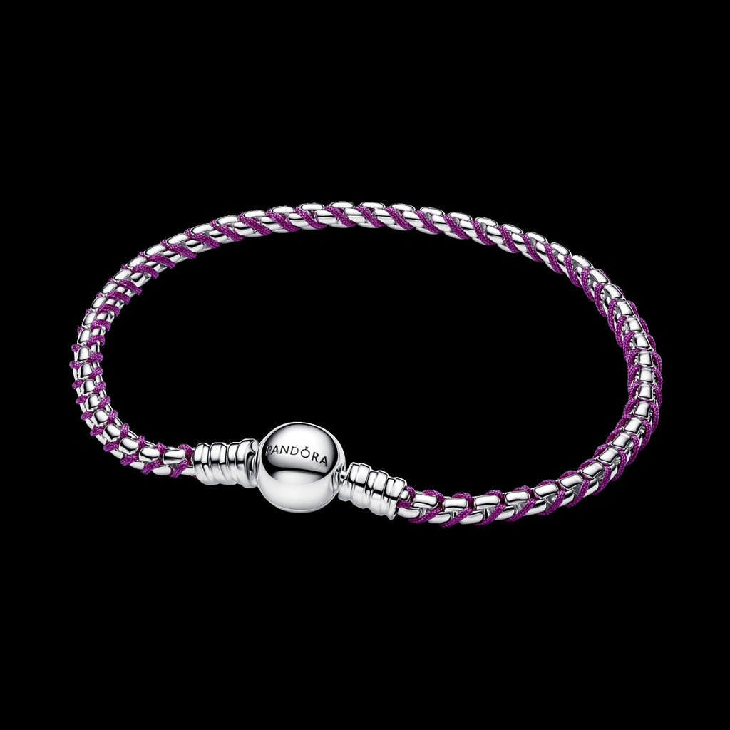 Shimmering Pink Cord Bracelet