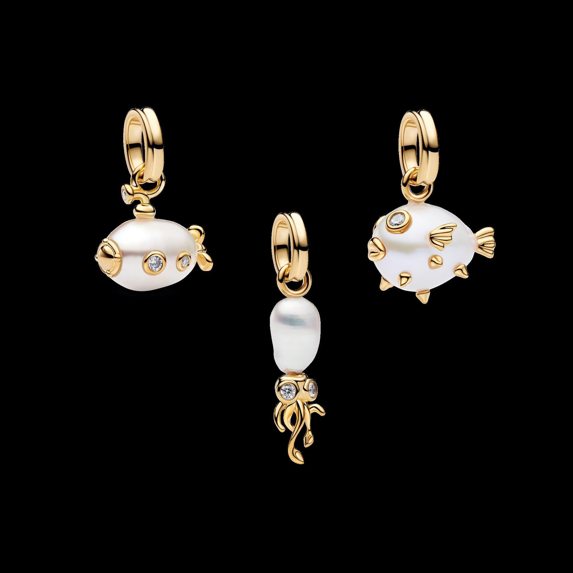 Treated Freshwater Cultured Baroque Pearl Submarine Dangle Charm